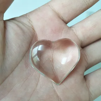 5gab/daudz dabas caurspīdīgs kvarca kristāla sirds rotaslietas kristāla apstrāde akmens vairumtirdzniecības maldīgām kompensētu desmit