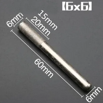 5gab Dimanta Pārklājumu Polisher Uzstādīts Punktu slīpripas Biti 6mm x 60mm x 15/20mm