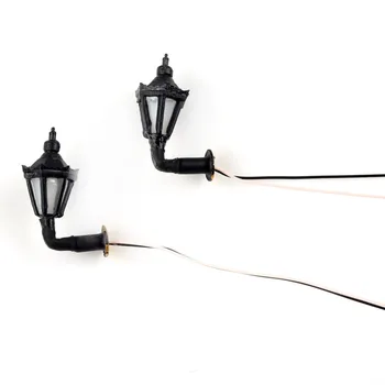 5gab Izsmalcinātu Sienas Lampas 1:200 N Mēroga 3 V LED Laternas Ielu Lampas Sienas lampas Modelis, Dzelzceļa Izkārtojumu Smilšu Galda Dekorēšana