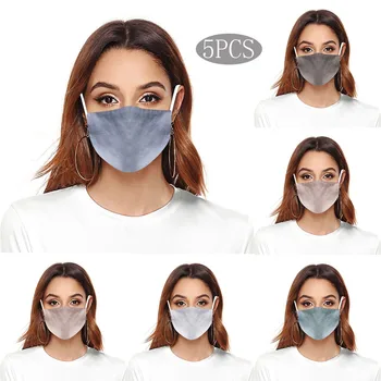 5gab maska sejas modes iepakojumā 5, Cieta Kokvilnas Veļa Sejas Maska Mazgājams Atkārtoti Muti Segtu mascarillas mazgājams Facemask