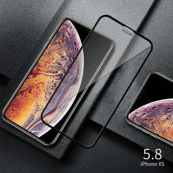 5gab/partija Pilnībā Segtu Rūdīts Stikls iPhone 11 12 Pro Max XR 12 mini Ekrāna Aizsargs, Stiklu Plēves X XS Max XR Aizsardzības Stiklu