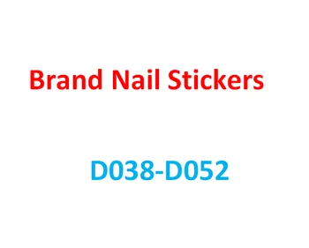 5sheets black Logo firmas Nagu Uzlīmes Dizainu Gumijots 3D Nail Art Uzlīmes Uzlīmes Makep Mākslas Rotājumi D061 Melns