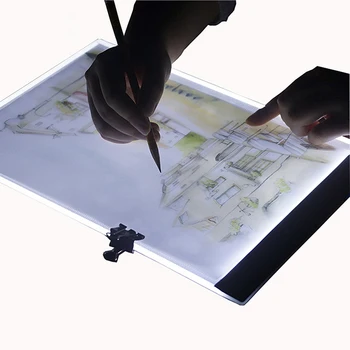5V 2.8 W Grafikas Tablete A5 LED Zīmēšanas Tablete Plānas Mākslas Trafaretu rasējamais Dēlis Gaismas Kastes Meklēšanu Galda Pad 24*15cm