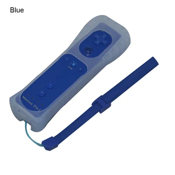 6 Krāsas 1gb iebūvēto Motion Remote Plus Controller for Wii Gamepad Ar Silikona Gadījumā un Rokas Siksniņa wii komandu