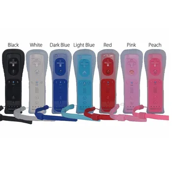 6 Krāsas 1gb iebūvēto Motion Remote Plus Controller for Wii Gamepad Ar Silikona Gadījumā un Rokas Siksniņa wii komandu