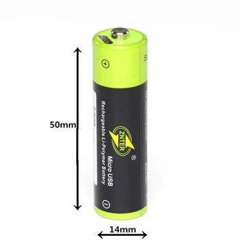 6pcs/daudz Karstā pārdošanas ZNTER AA Uzlādējamas Baterijas 1,5 V AA 1700mAh USB Uzlādes Litija Akumulators Bateria bez Micro USB Kabeļa
