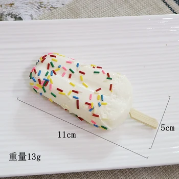 6pcs / set Simulācijas pārtikas popsicle modelis toddler rotaļlietas saldējums saldējums pārtikas ice cream store apdare apdare