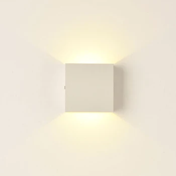 6W LED Sienas Lampa Dimming Modernās Guļamistabas Blakus Lasījumā Iekštelpu Sienas Gaismas Alumīnija Cube COB Lampas Dzīvojamā Istabā, Koridorā Viesnīcu