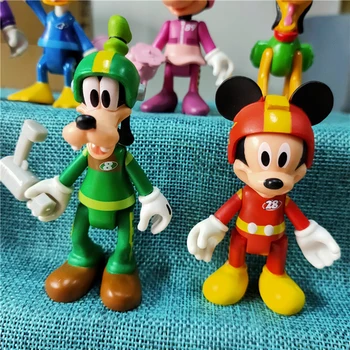 7-10cm 7Pcs Disney Mickey Minnie Mouse Rīcības Attēls Princese Donald Duck Plutons Lelle Ziemassvētku Dāvanu Bērniem, Rotaļlietas Kolekcija Zēns
