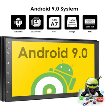 7 collu 2 din Auto Multimediju Atskaņotājs, GPS Android 9.1 Autoradio GLUDO Galvu Vienība, Stereo Audio, wi-fi, Bluetooth Auto Multivides Atskaņotāji