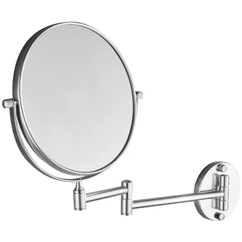 8 collu Sienas Uzstādīts Vannas istaba Nolokāmi Spoguļi Kosmosa Alumīnija Teleskopiskie Double Sided Spoguli Aplauzums Spogulis