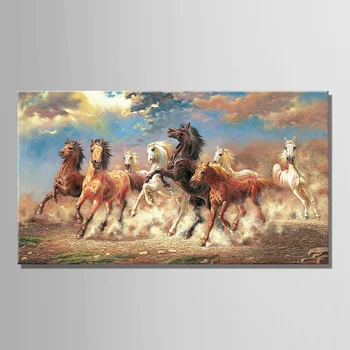 8 Darbojas Zirgu Dzīvnieku Mūsdienu Iespiesti Eļļas Glezna Uz Audekla Kokvilnas Sienas Gleznas Attēlu, Dzīvojamās Istabas Sienas Art Sienas Dekori