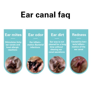 80ml Mājdzīvnieku Ausu Ērce mājdzīvnieku ausu skalošanas ūdens suņa auss, eļļas tīrītājs Mazgāšanas Šķidruma Suns, Suns, Kaķis Universal