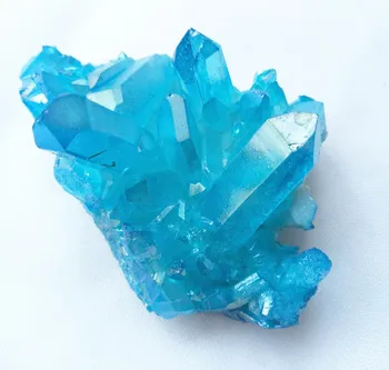 85grams Titāna pārklājumu kvarca šķembu dabiskās kvarca kristāla blue angel aura šķembu paraugiem dzīšana