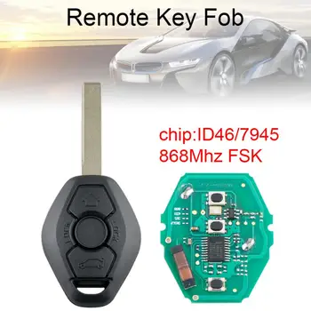 868Mhz FSK JAUNAS Automašīnas, Tālvadības Atslēgu Fob ar ID46/7945 Čipu un HU92 Asmens piemērots BMW 3/5 Sērija