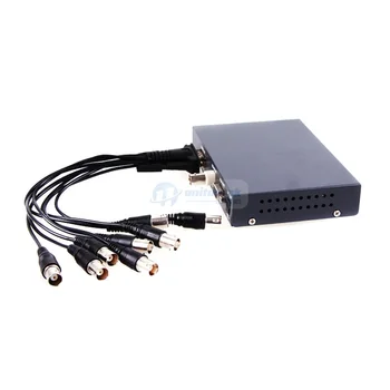 8CH VGA-OUT Digital Krāsu Quad Video Splitter Procesors BNC Komutatoru, lai CCTV Drošības Sistēmas