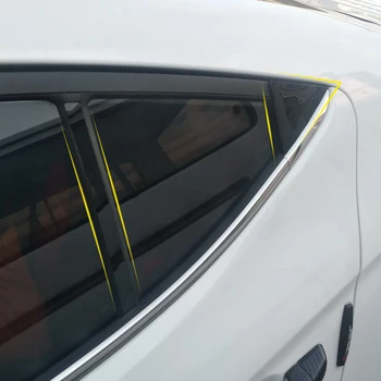 8pcs Car Styling Par Hyundai Elantra Avante REKLĀMU 2016-2020 Auto Logu Apdare Uzlīme Vidējā Slejā, Uzlīmes PVC Ārējā Piederumi