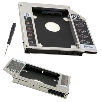 9.5 mm 2 SATA Cieto Disku (HDD, SSD Būra Caddy Lenovo ThinkPad E555 E550 E560 E440 E540 L540 L440 UJ273 DVD