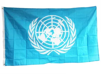 90 x 150cm Apvienoto Nāciju organizācijas Karoga Karājas Karoga Poliestera Apvienoto Nāciju organizācijas Karoga Āra Iekštelpu Liels Karoga Svētki NN132