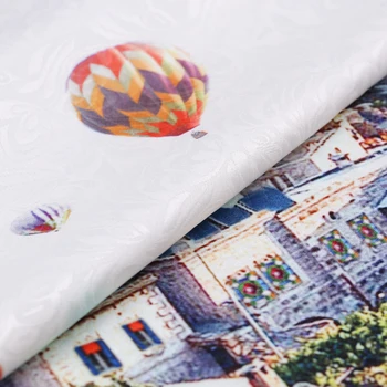 96*140CM/gab Karstā gaisa balons, Francija importēti digitālā druka žakarda modes auduma kleita tissu ās metru spilgti auduma DIY