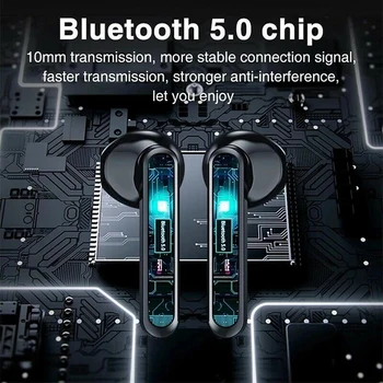 9D Bass pirkstu Nospiedumu Touch Austiņas TWS HIFI Bluetooth Bezvadu Inteliģentas Trokšņa Slāpēšanas Sporta Austiņas Xiaomi Huawei Q5