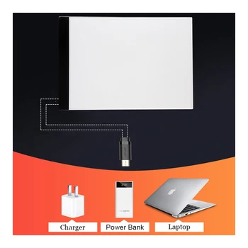 A4/A3 Aptumšojami LED Gaismas Dimanta Krāsošanas Instrumenti Tablete Pad USB Spraudni Dimanta Izšūšanas Piederumus Cross Stitch rīks