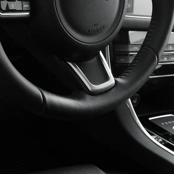 ABS Chrome Auto Piederumi Interjers Stūre Vāciņš Melns, par Jaguar XE X760 XF X260 F-Pace F Tempu X761 E-PACE