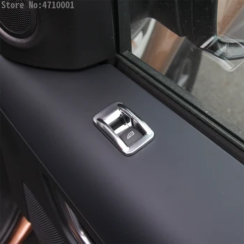 ABS Chrome Iekšējo Automašīnu Durvju Logu Pacēlāja Slēdža Pogu Rāmja Vāks Melns, Land Rover Freelander 2 2008-2016 Auto Piederumi
