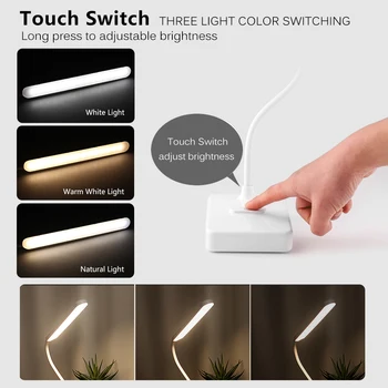 Acu Aizsardzība LED Galda Lampa Touch Switch Regulējamas, Elastīgas USB Powered Galda Lampa Pētījumu, Lasīšanas Gaismas Studentu Nakts Gaisma