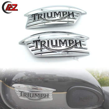 ACZ Motociklu 3D Emblēmas Nozīmīti Decal Degvielas Tvertnes Uzlīme Logo Triumph Bonneville T100 T120 T140 650 750 Thruxton Scrambler 900