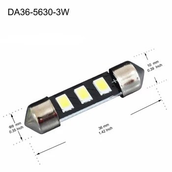 AGLINT 10PCS LED C5W Vīt 36MM 5630 5730 SMD Led Lampas Auto Interjera Dome Lasījumā Kartes Durvju Spuldzes Balts DC 12 V