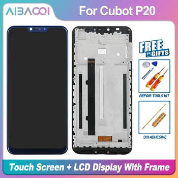 AiBaoQi Jaunu Oriģinālu 6.18 collu Touch Screen+2246X1080 LCD Displejs+Karkasa Montāža Nomaiņa Cubot P20 Android 8.0 Tālruni