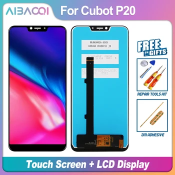 AiBaoQi Jaunu Oriģinālu 6.18 collu Touch Screen+2246X1080 LCD Displejs+Karkasa Montāža Nomaiņa Cubot P20 Android 8.0 Tālruni