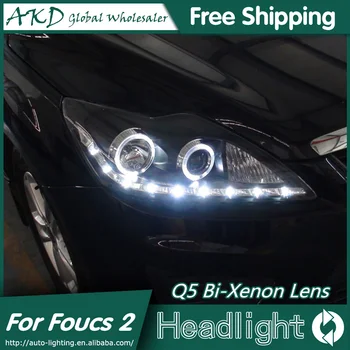 AKD Car Styling, lai Ford Focus Lukturi 2009. - 2011. Gadā Classic LED priekšējo Lukturu LED dienas gaitas lukturi Bi Xenon Lēcu High Low Beam Autostāvvieta Miglas Lukturi