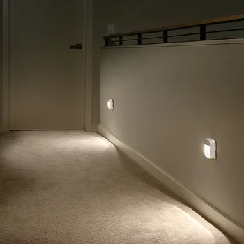Akumulatora Barošanu Indukcijas Lampas Kustības Sensoru LED Stick Jebkur Sienas Nakts Gaismas, Guļamistaba Vannas istaba Gaitenis, Kāpnes