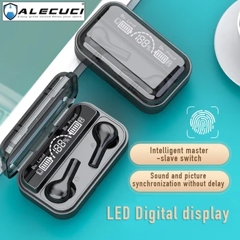 ALECUCI 278 Bluetooth 5.0 Austiņas Bezvadu Austiņas ar Uzlādes Gadījumā Trokšņu Slāpēšanas Mikrofons Touch Vadības Apmaksas Gadījumā