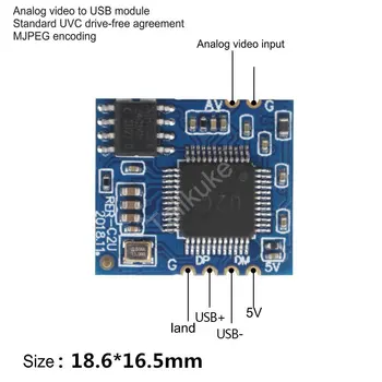 Analog AV Video Digitālās Kameras USB Modulis CVBS USB Chip UVC Disks-bezmaksas Android Linux