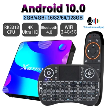 Android 10 Media player TV KASTĒ 2.4 G&5.8 G Wifi 32G 64G 128G 4k 3D Bluetooth TV uztvērējs HDR+ Augstas Qualty Ļoti Ātri Kaste