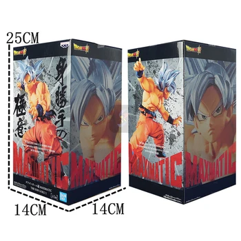 Anime D B Super Maximatic Goku Ultra Instinkts PVC Rīcības Attēls Goku Figurals Kolekcionējamus Modelis Lellēm Original Banpresto