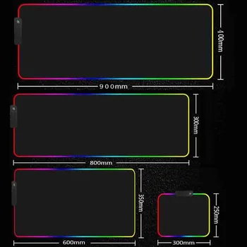 Anime Jojo Dīvaino Piedzīvojumu LED Spēļu RGB lielizmēra XXL Spēlētājs Peli-pad, USB Backlit Varavīksnes Gumijas Datoru Pad Klaviatūras Galda Paklājiņš