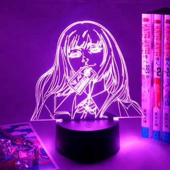 Anime Lampas Yumeko Jabami Led Nakts Gaisma No Kakegurui Piespiedu Spēlētājs Dāvanu Guļamistaba Dekori Nightlight Cute Japāņu Waifu
