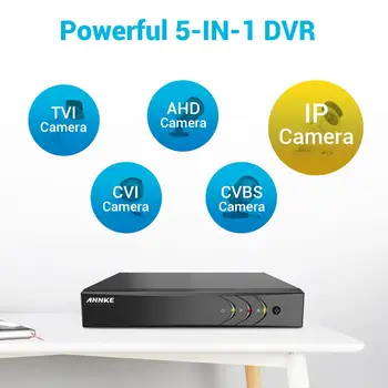 ANNKE 5MP Lite 4CH HD DVR Video Novērošanas 5IN1 H. 265+ Digitālais Diktofons PIR Kustības detektors, Lai 2MP 3MP 5MP IP Videokameras