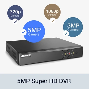 ANNKE 5MP Lite 4CH HD DVR Video Novērošanas 5IN1 H. 265+ Digitālais Diktofons PIR Kustības detektors, Lai 2MP 3MP 5MP IP Videokameras