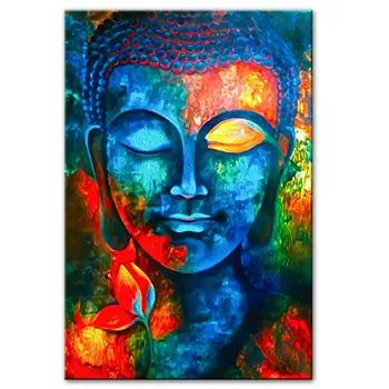 Anotācija Budas Audekls Mākslas Gleznas Pie Sienas, Krāsains Budisms Plakāti Un Izdrukas Mūsdienu Cuadros Bildes Dzīvojamā Istaba