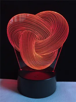 Anotācija Virves Sprādzes 3D LED Lampa USB Multicolor Radošo Modes Tabulā Mājas Puse, Dekoratīvā Apgaismojuma Kabeļu Guļamistaba Nakts Gaisma