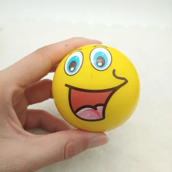 Antistresa bumbu Palīdzības Karikatūra smiley sejas PU Putu Bumbas Anti Stress Rotaļlietas Bērniem Zēni Meitenes 63mm 6pcs