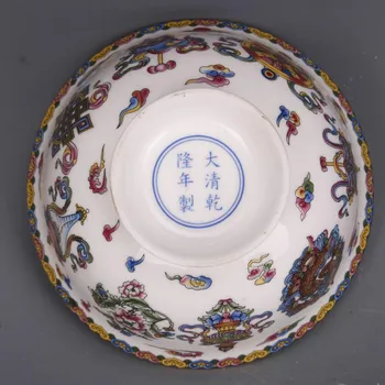 Antīko Qing Qian Ilgi Jingdezhen Keramikas Apdares Bļoda