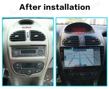 Aotsr HD 1024X600 1 din 9inch 4 Core Android 9.0 Auto DVD Atskaņotājs Peugeot 206 Auto GPS Navigācija Radio Multimediju AUTO BT, WIFI