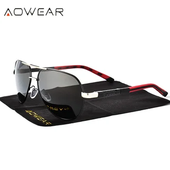 AOWEAR 2018 Spogulis Saulesbrilles Vīriešiem Polarizētās Zīmola Dizainere Aviācijas Saule Glasse Braukšanas, Aizsargbrilles, Brilles par Vīriešiem / Sievietēm, Gafas