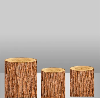 Apaļas cilindriskas plintuss attiecas fona elastīga auduma polyster pielāgot izmēru un krāsu koka Mizas tekstūra